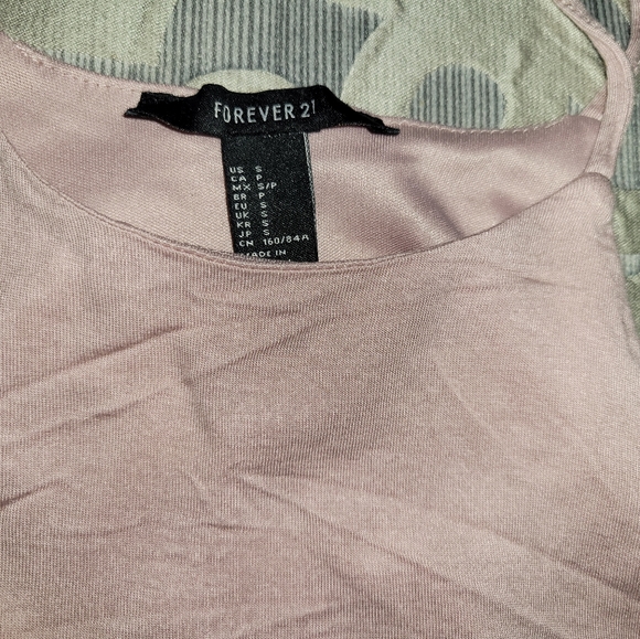 Long pink dress, size S with a side open leg. - Picture 3 of 4